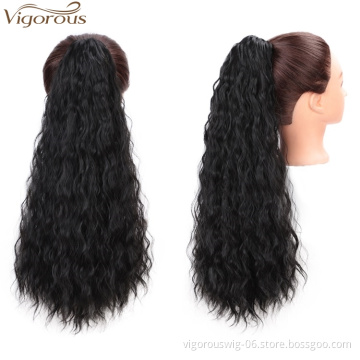 Vigorous Claw Jaw Ponytail Extension Long Curly Synthetic Hair Ponytail Extensions for Black White Women Natural Looking